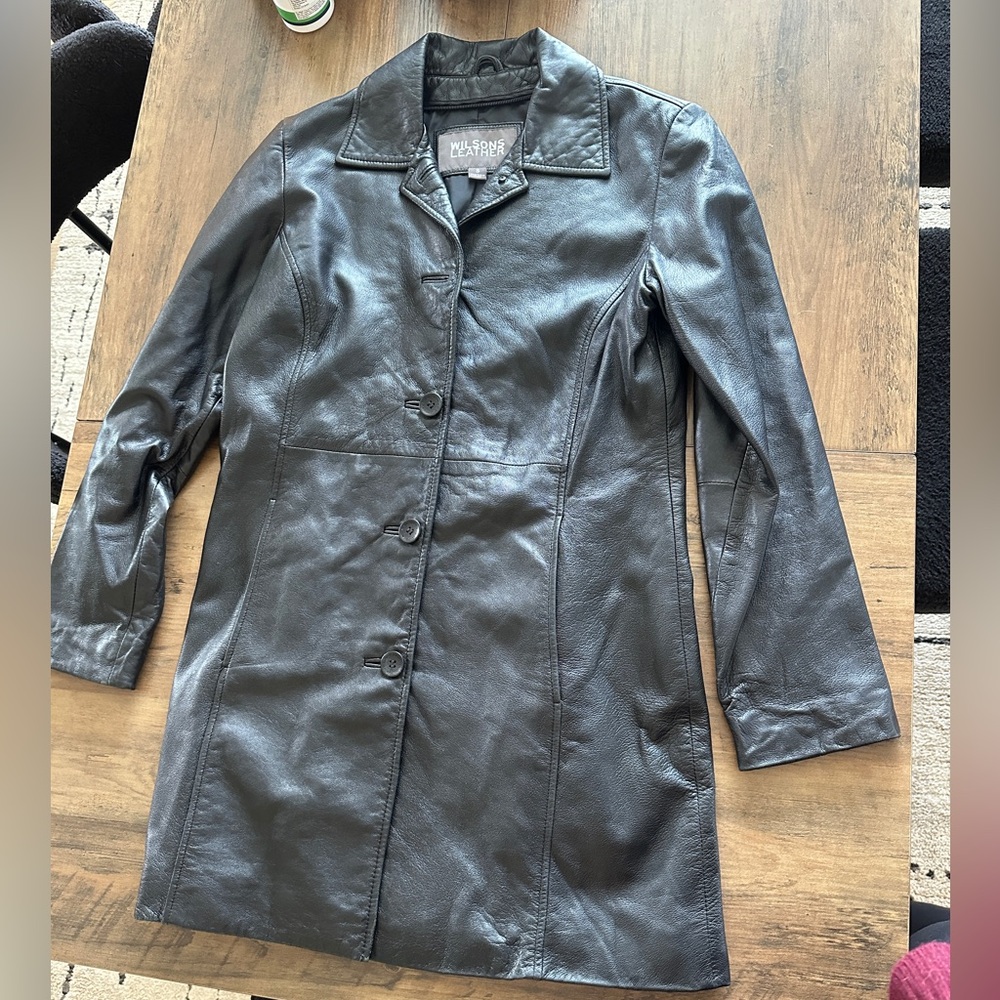 Wilsons Leather Women's Black Button-Up Jacket